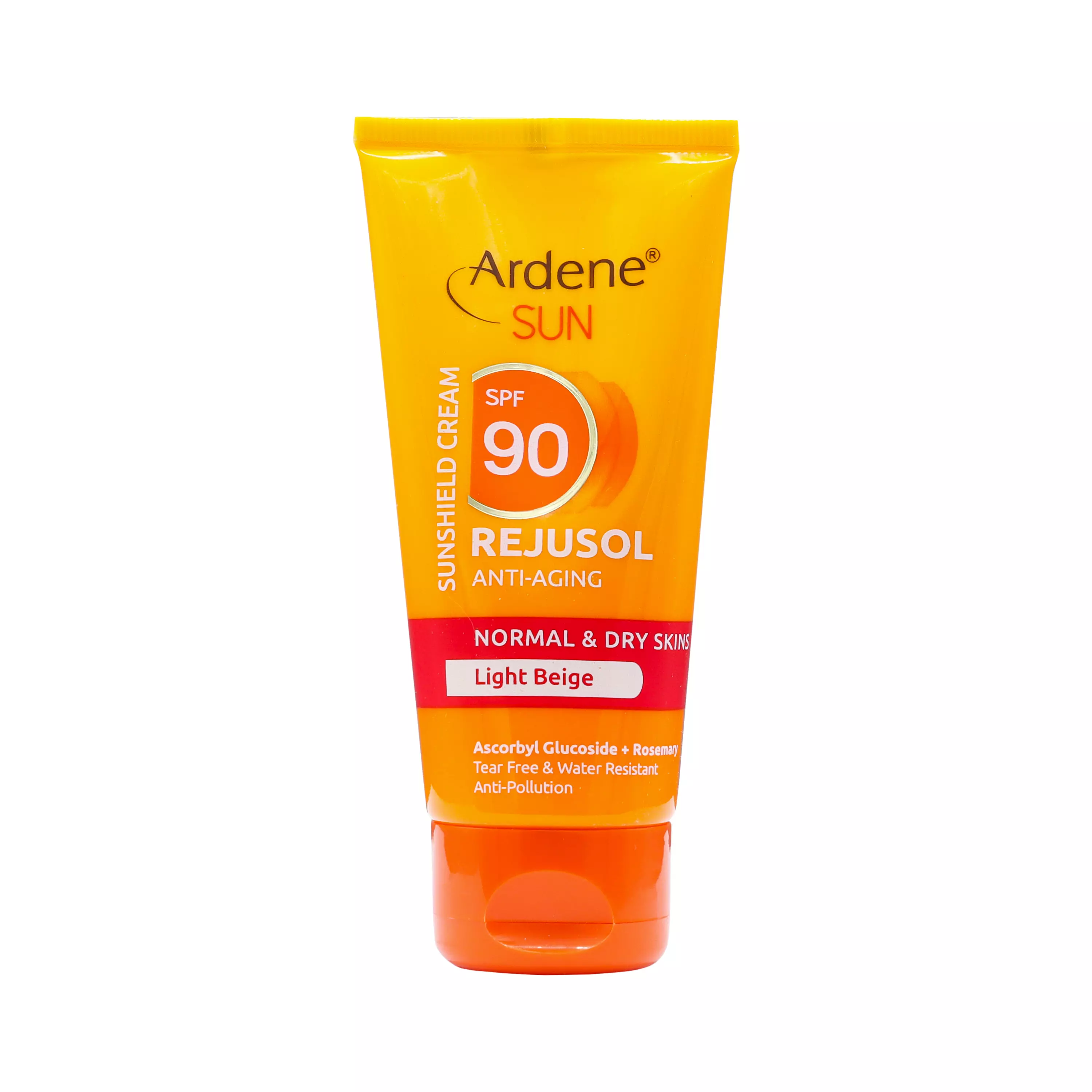 کرم ضد آفتاب SPF90 ضد چروک پوست معمولی و خشک رنگی بژ روشن آردن سان